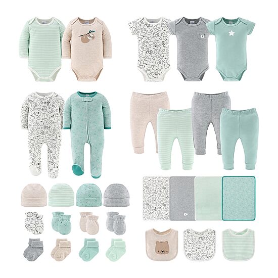 The Peanutshell 0-3 Month Baby Unisex Knit 30-pc. Baby Clothing Set