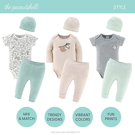 The Peanutshell 0-3 Month Baby Unisex Knit 30-pc. Baby Clothing Set