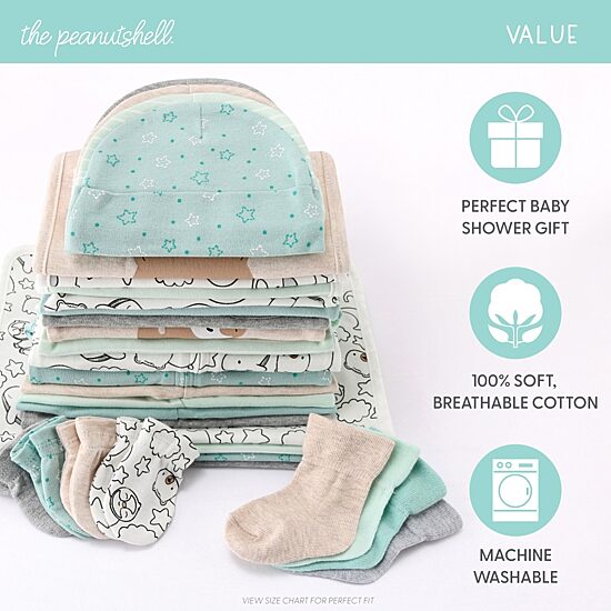 The Peanutshell 0-3 Month Baby Unisex Knit 30-pc. Baby Clothing Set