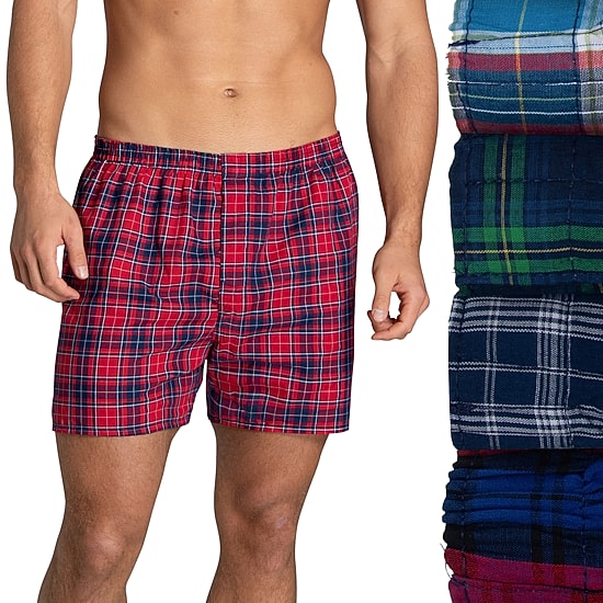 Fruit of the Loom Premium Cotton Mens 4 Pack Boxers Jc4p591