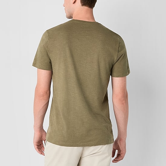 mutual weave Slub Mens Crew Neck Short Sleeve T-Shirt