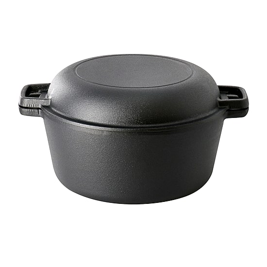 MegaChef Cast Iron 2-In-1 Dutch Oven and Skillet