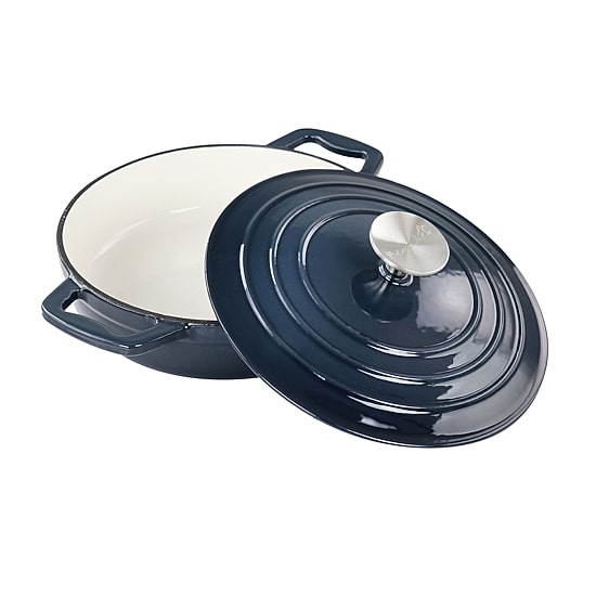 MegaChef Enameled Cast Iron 2-qt. Braising Pan