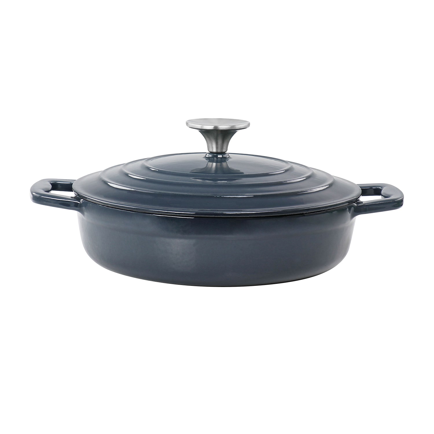 MegaChef Enameled Cast Iron 2-qt. Braising Pan