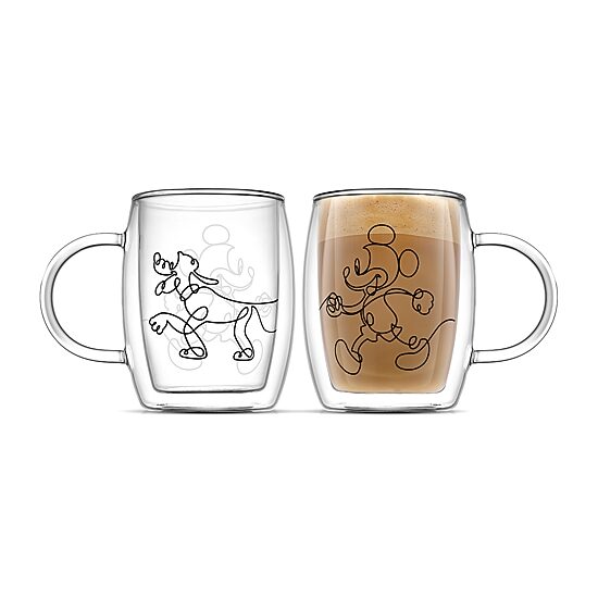 Joyjolt Mickey And Pluto Aroma 2-pc. Mickey and Friends Coffee Mug