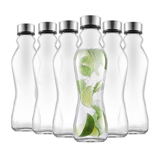 Joyjolt Spring Glass 6-pc. Water Bottles