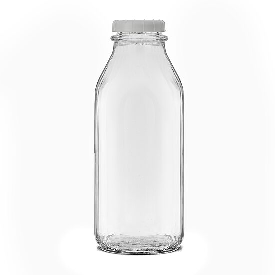 Joyjolt Glass Milk Bottles With Silicone Pour Lid Beverage Dispenser
