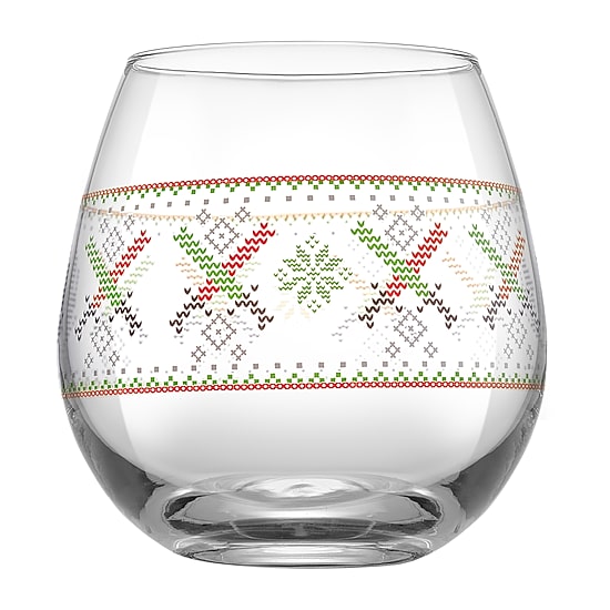 Joyjolt Star Wars Ugly Sweater Stemless Glass Drinkware Set