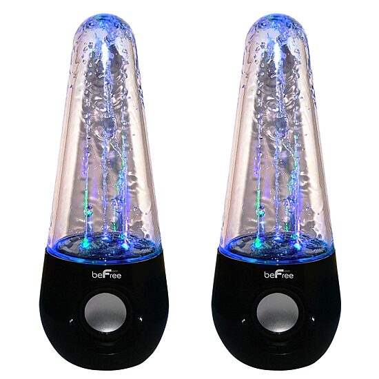 BeFree Sound Bluetooth Wireless Multimedia LED Dancing Water Speakers