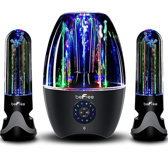 BeFree Sound 2.1 Channel Wireless Multimedia LED Dancing Water Bluetooth Sound System
