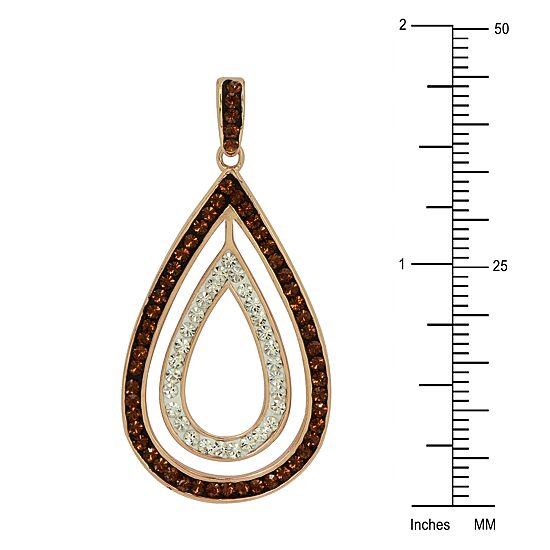 Rose 'N Chocolate Crystal Pendant Necklace