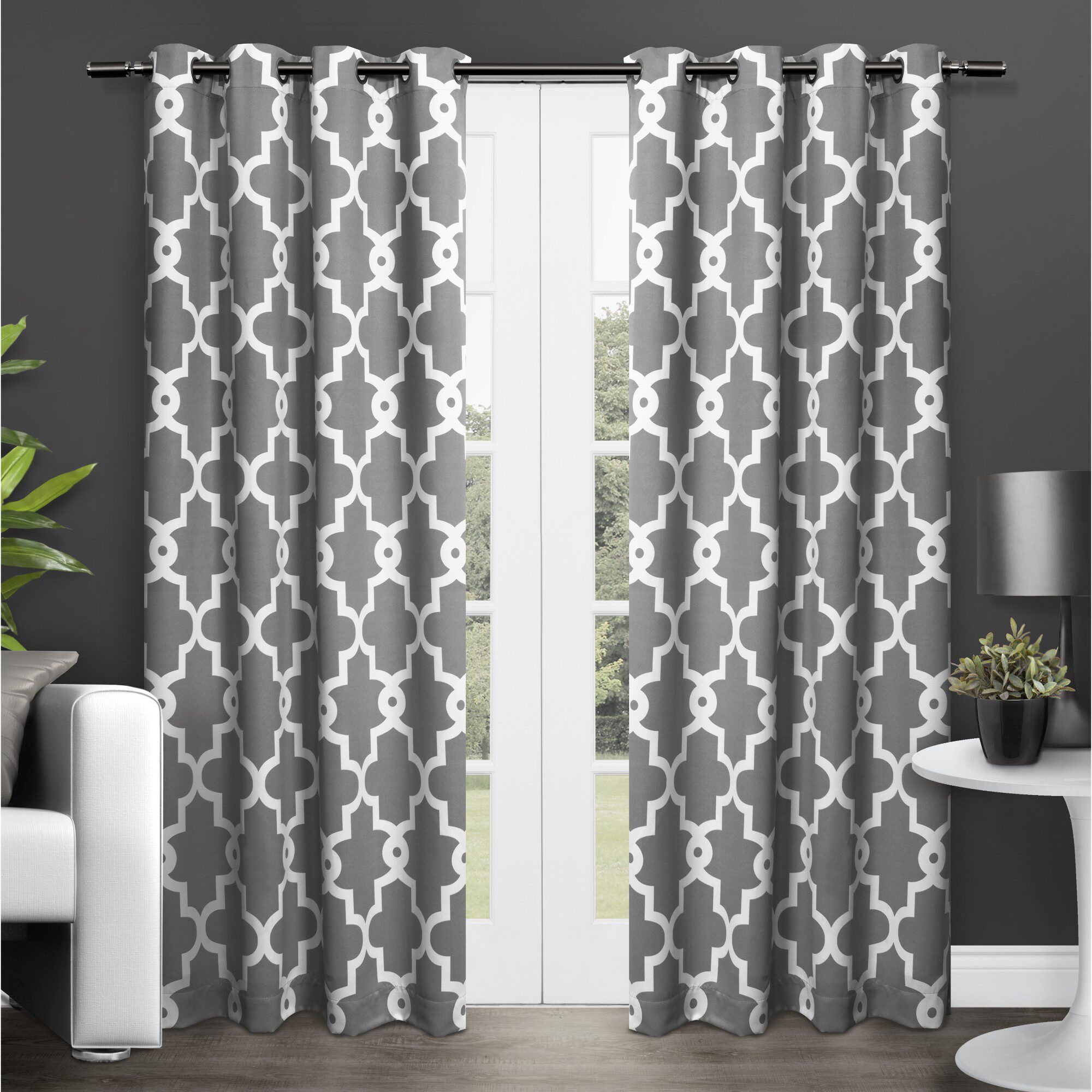 Exclusive Home Curtains Ironwork Grommet Top Energy Saving Blackout Set of 2 Curtain Panel