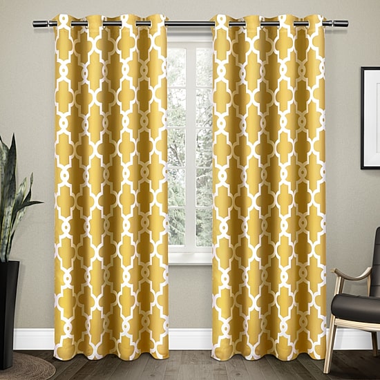 Exclusive Home Curtains Ironwork Grommet Top Energy Saving Blackout Set of 2 Curtain Panel