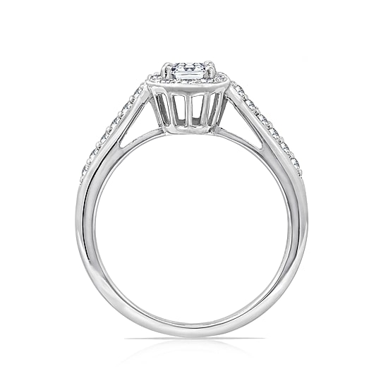 DiamonArt® Womens 5/8 CT. T.W. White Cubic Zirconia Sterling Silver Promise Ring