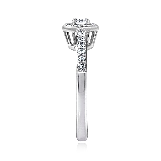 DiamonArt® Womens 5/8 CT. T.W. White Cubic Zirconia Sterling Silver Promise Ring
