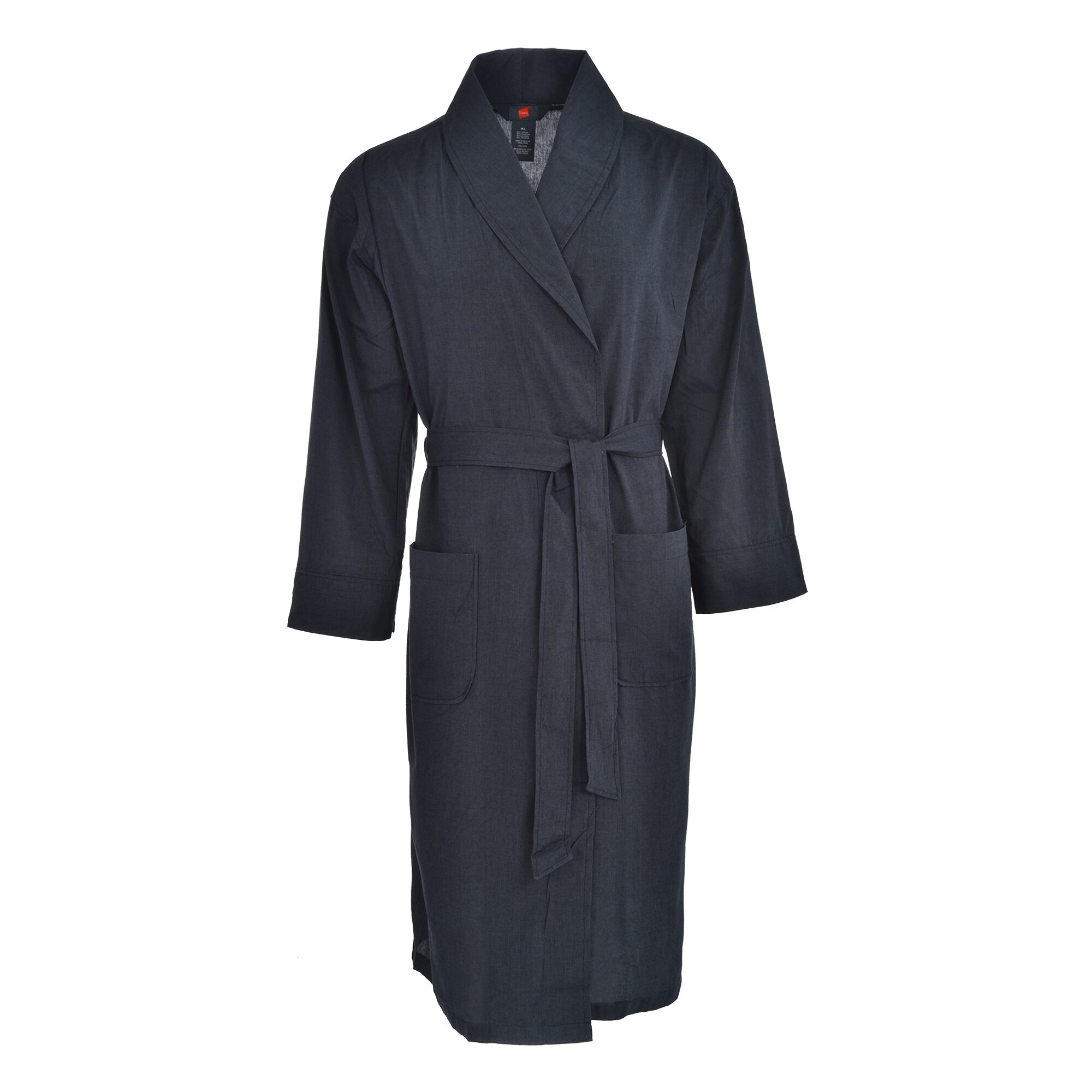 Hanes Mens Long Sleeve Mid Length Robe