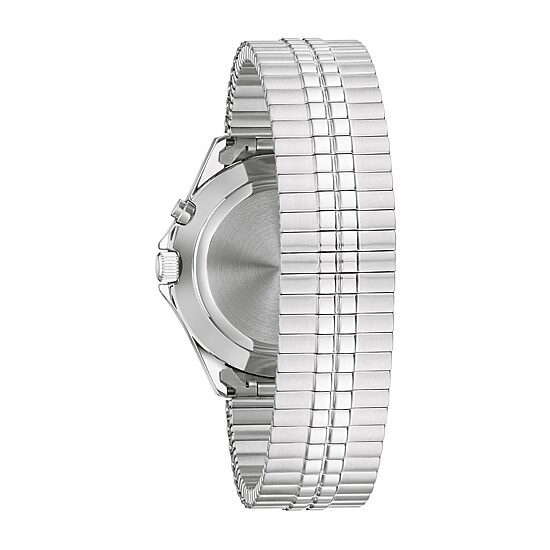 Caravelle Designed By Bulova Mens Silver Tone Stainless Steel Expansion Watch 43c124