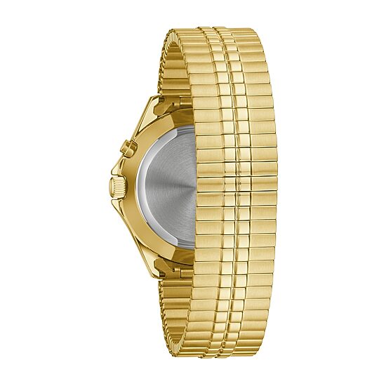 Caravelle Designed By Bulova Mens Gold Tone Stainless Steel Expansion Watch 44c112