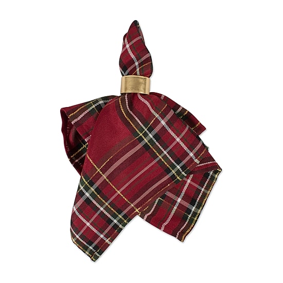 Design Imports Holiday Metallic Plaid 6-pc. Napkins