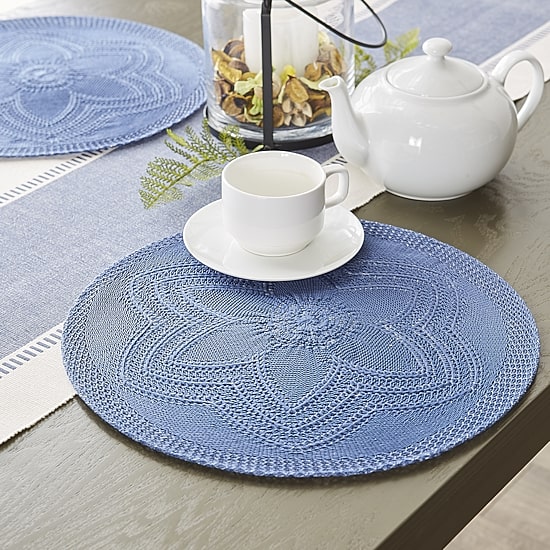 Design Imports Floral Woven Round 6-pc. Placemats