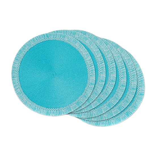 Design Imports Round 6-pc. Fringed Placemat