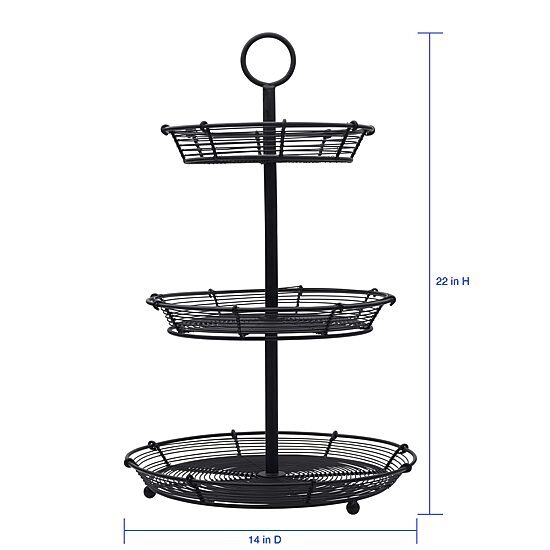 Gourmet Basics by Mikasa Tulsa 3 Tier Basket