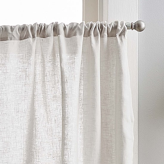 Peri Home 100% Linen 2-pc. Rod Pocket Window Tier