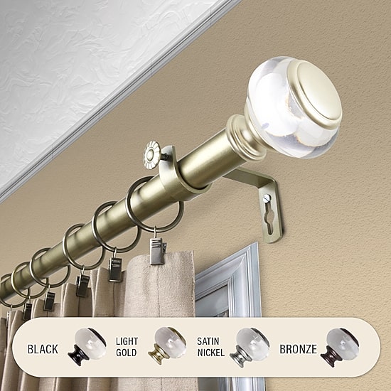 Rod Desyne Ironwood 1 IN Adjustable Curtain Rod