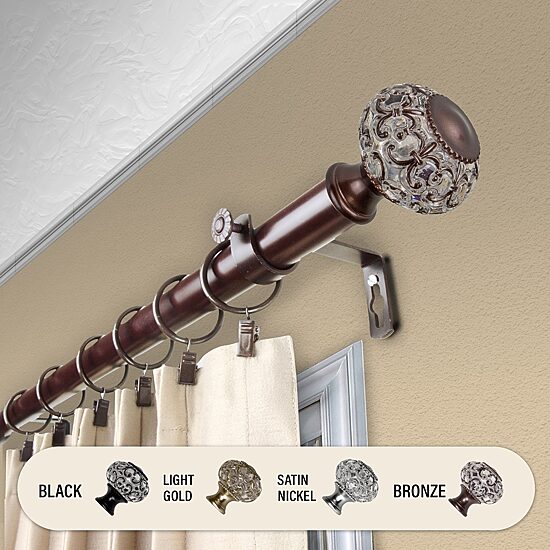 Rod Desyne Elsie 1 IN Adjustable Curtain Rod