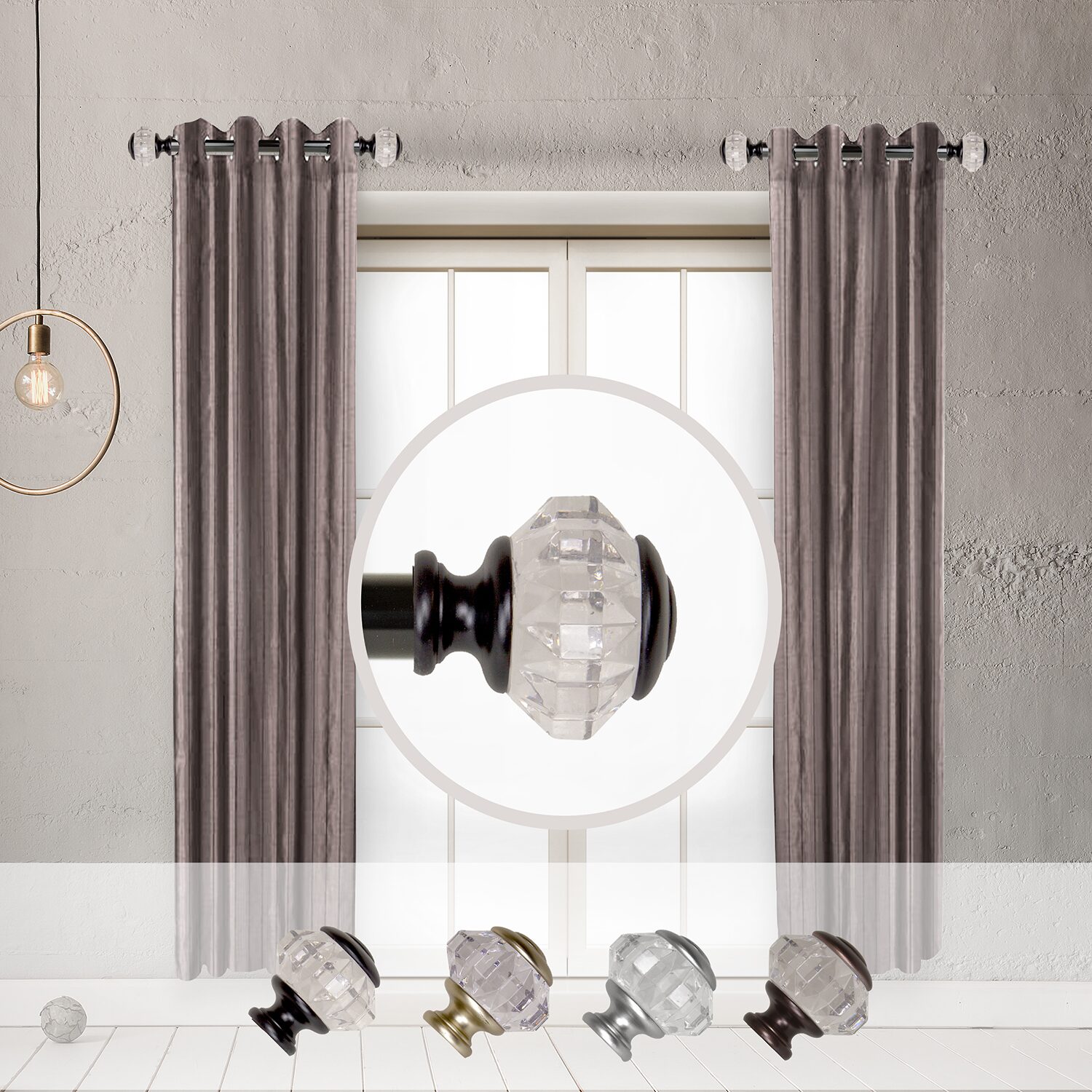 Rod Desyne Inez 1 Adjustable Side Curtain