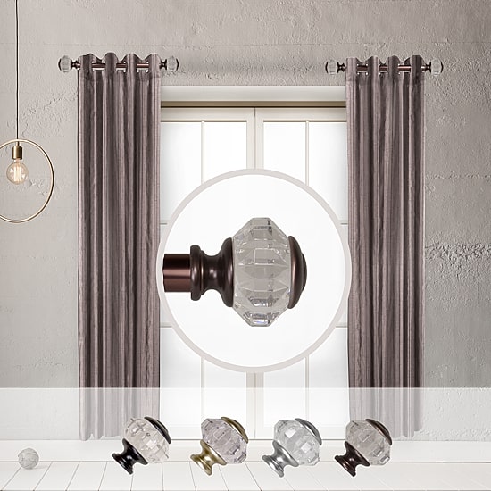 Rod Desyne Inez 1 IN Adjustable Side Curtain Rod