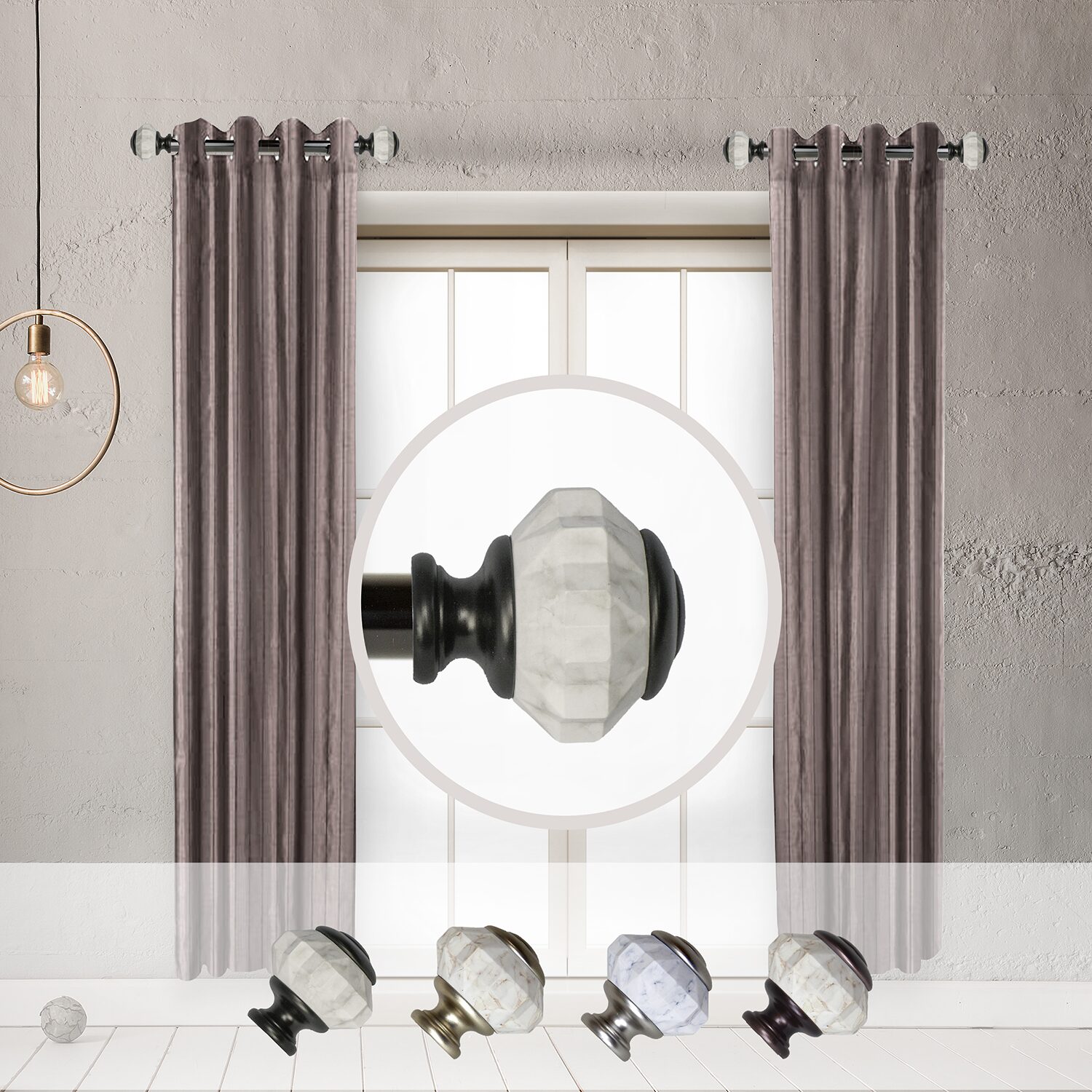 Rod Desyne Linden 1 Adjustable Side Curtain