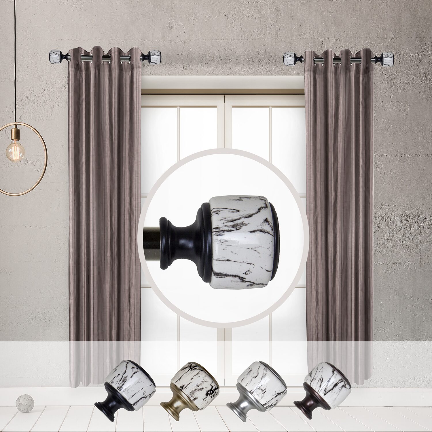 Rod Desyne Josephine 1 Adjustable Side Curtain