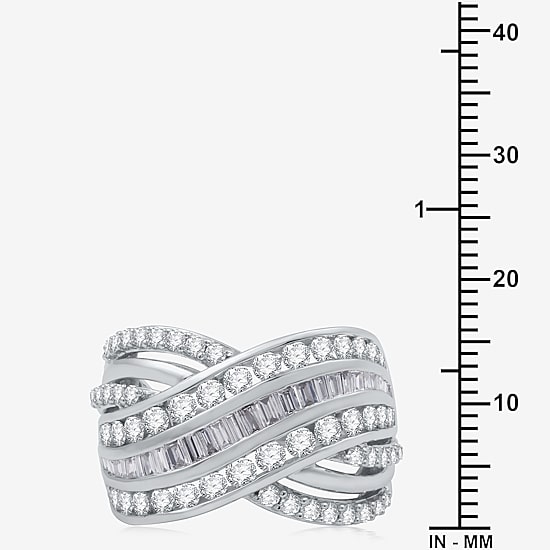 (H-I / I1) Womens 2 CT. T.W. Lab Grown White Diamond 10K Gold Band
