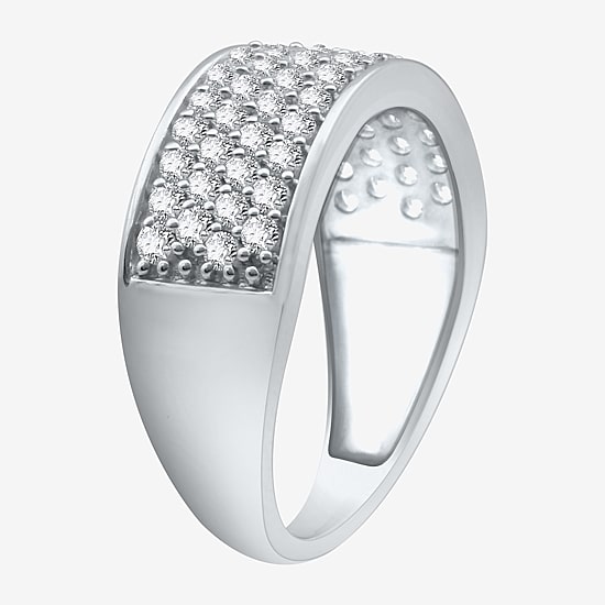 Womens 1 CT. T.W. Natural White Diamond 10K Gold Anniversary Wedding Band