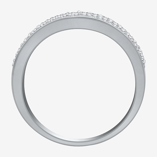 Womens 1 CT. T.W. Natural White Diamond 10K Gold Anniversary Wedding Band