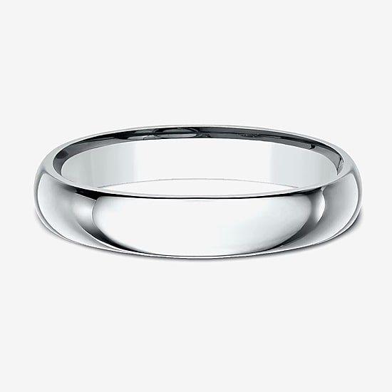 Womens 10K Yellow Gold 4MM Comfort-Fit Wedding Band