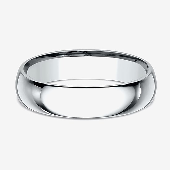 Mens 10K Yellow Gold 5MM Comfort-Fit Wedding Band