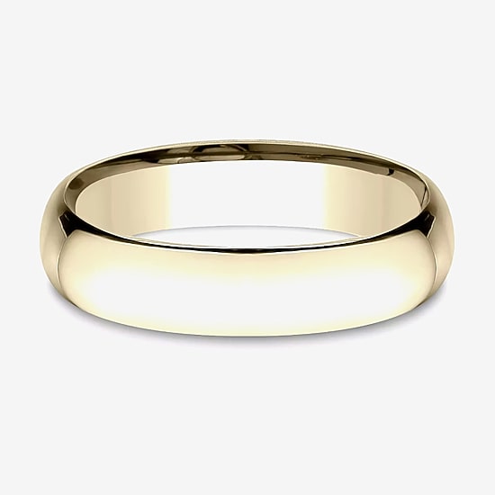 Mens 14K White Gold 5MM Light Comfort-Fit Wedding Band