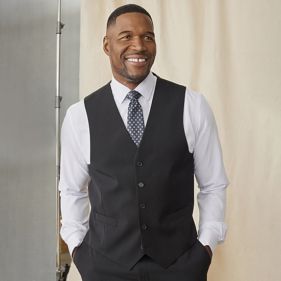 Collection By Michael Strahan Mens Stretch Fabric Modern Fit Suit Vest