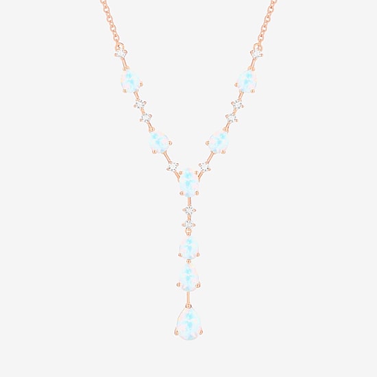 Womens Gemstone 14K Gold Over Silver Y Necklace