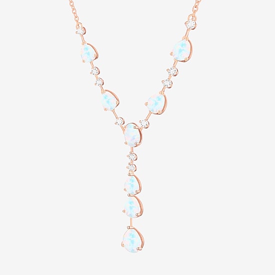 Womens Gemstone 14K Gold Over Silver Y Necklace