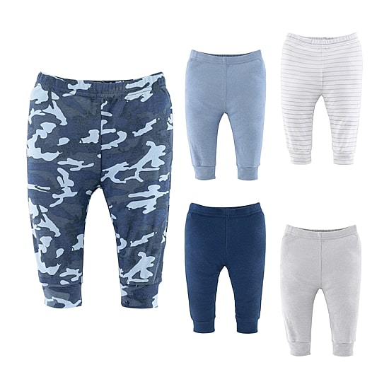 The Peanutshell Blue Camo Baby Boys Mid Rise Tapered Regular Fit Pull-On Pant