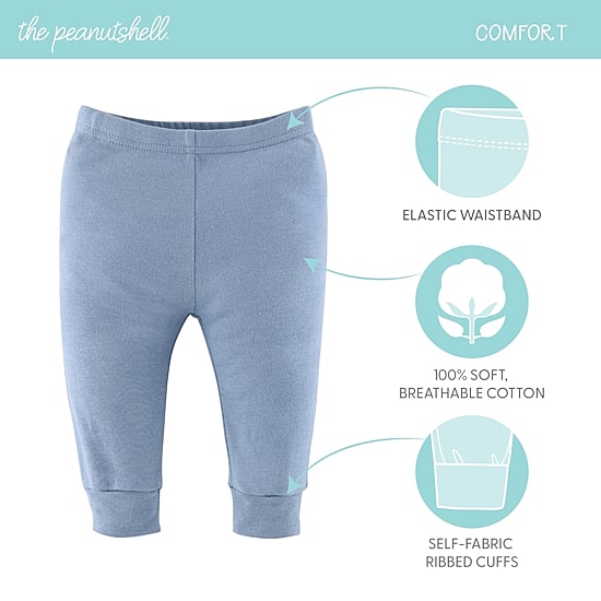 The Peanutshell Blue Camo Baby Boys Mid Rise Tapered Regular Fit Pull-On Pant
