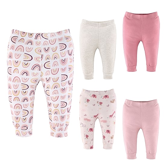 The Peanutshell Rainbow Safari Baby Girls Mid Rise Tapered Regular Fit Pull-On Pant