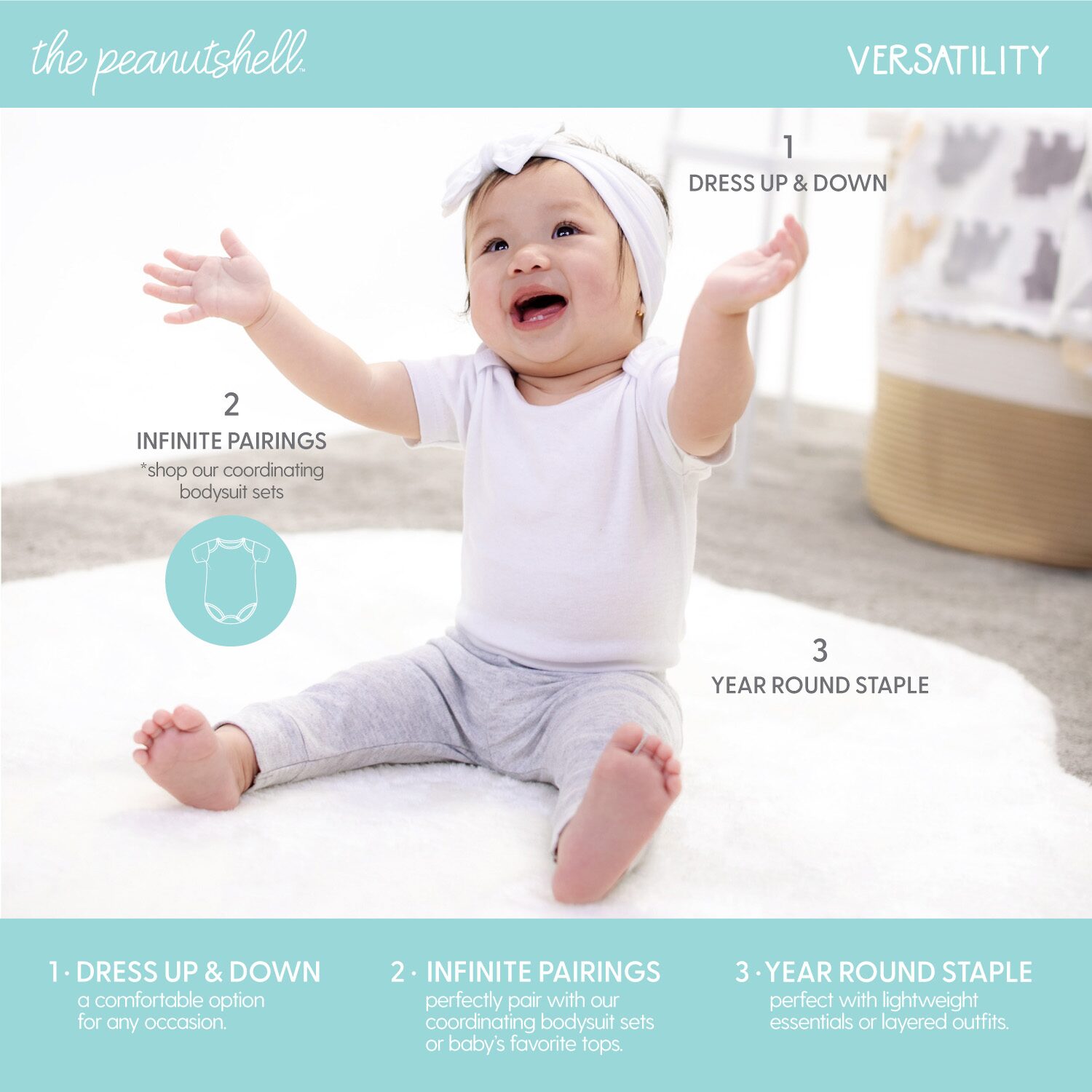 The Peanutshell Elephant Brights Baby Unisex Mid Rise Tapered Regular Fit Pull-On Pant