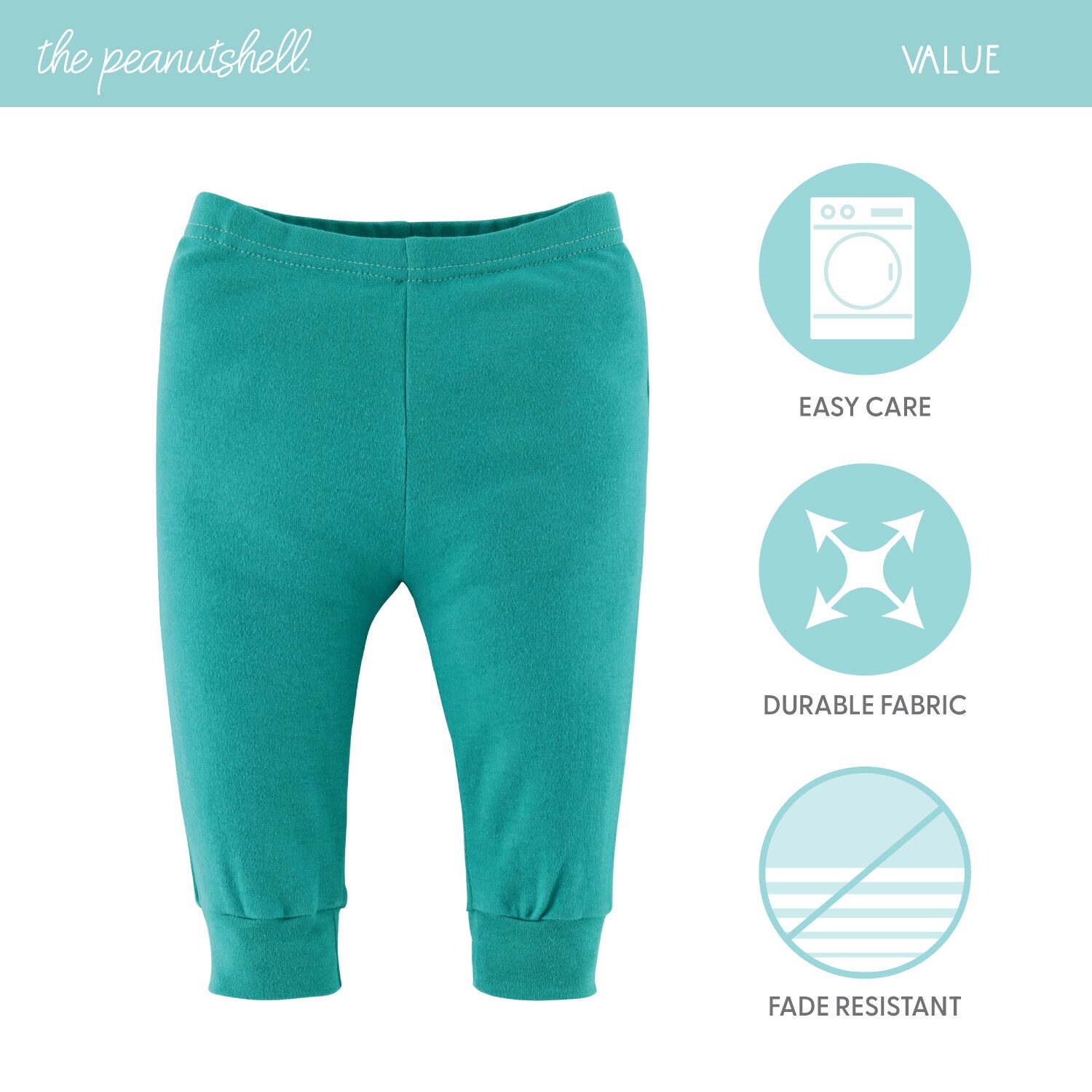 The Peanutshell Elephant Brights Baby Unisex Mid Rise Tapered Regular Fit Pull-On Pant