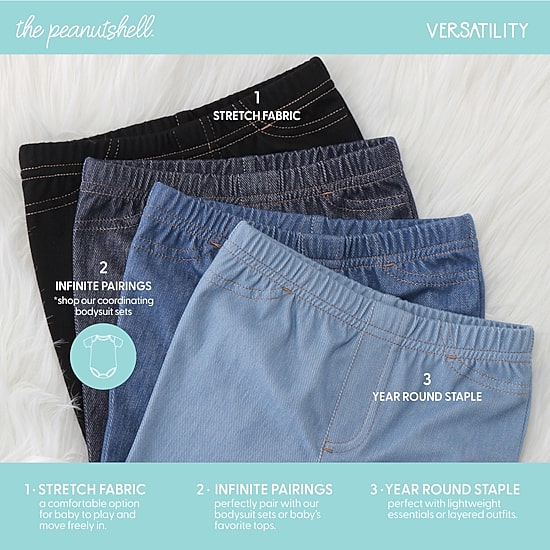 The Peanutshell Baby Unisex Mid Rise Slim Regular Fit Pull-On Pant