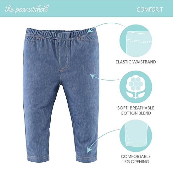 The Peanutshell Baby Unisex Mid Rise Slim Regular Fit Pull-On Pant