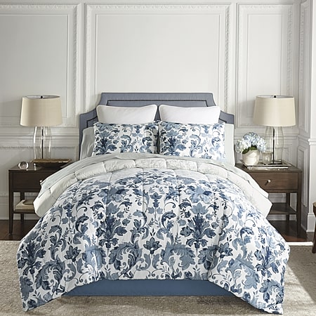 Broadhaven Jensen 8-pc. Floral Reversible Complete Bedding Set